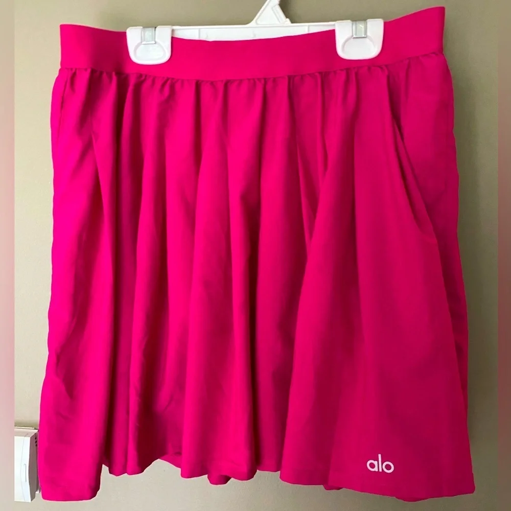 ALO •RARE• Varsity Tennis Skirt Skort - Magenta Crush Size Large